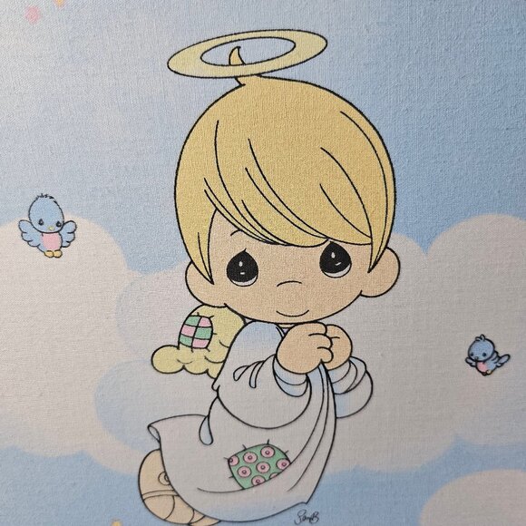 NIB Vintage Precious Moments Baby Nursery Cloud Shaped Lamp With Angel - Picture 11 of 13